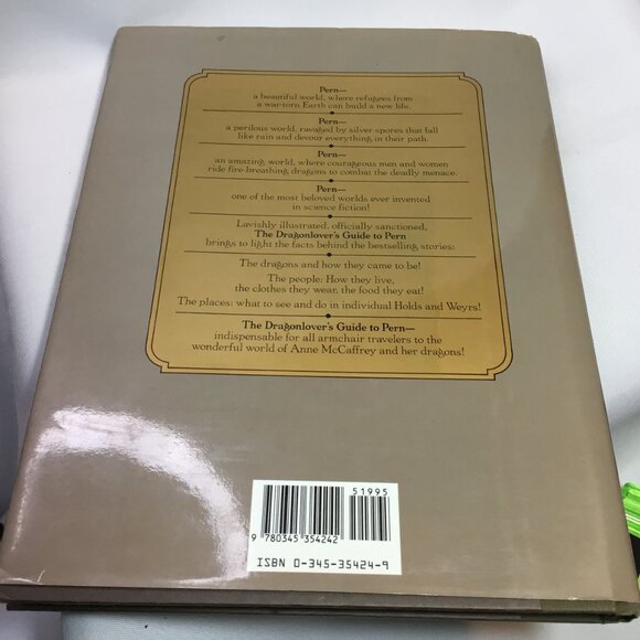 The Dragonlover's Guide To Pern by Jody Lynn Nye & Anne McCaffrey HC/DJ 1989 1st - Picture 2 of 16